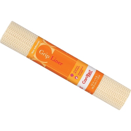 Con-Tact Brand 12 In. x 5 Ft. Almond Beaded Grip Non-Adhesive Shelf Liner 05F-C6B54-01